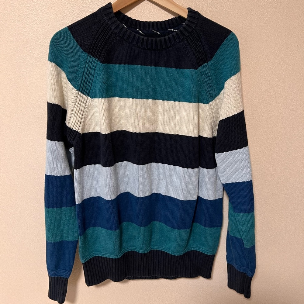 Lands End striped drifter sweater